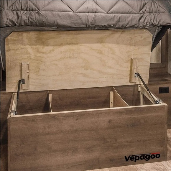 2x Gas Springs Lift Support w/ L-type Mounts Prop Strut Shocks Tool Box Top Lid - Picture 5 of 11